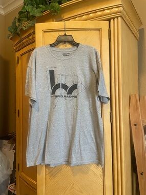 Gildan hybrid racing gray tee shirt size xl